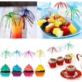 thumbnail image 4 of 100 palitos de fuegos artificiales para cócteles, palillos de frutas de colores, palitos de cóctel, adornos para bebidas de cupcakes, golosinas de postre de frutas, suministros para fiestas de cumplea, 4 of 5