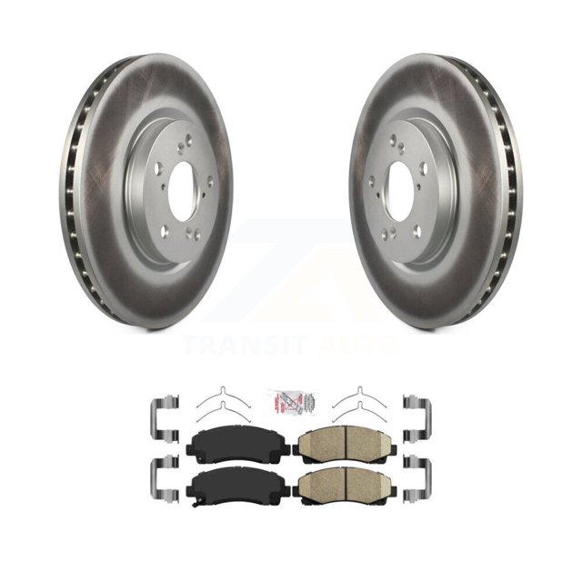 Transit Auto Kit de Rotors de Frein à Disque et Plaquettes en Céramique pour Voiture 2006-2014 Honda Ridgeline KGA-100743