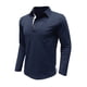 thumbnail image 4 of pstuiky Camisas casuales de manga larga para hombre, Camiseta informal de manga larga para hombre, color liso, con solapa, estilo retro. Tops de talla grande para hombre xl, 4 of 7