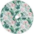 thumbnail image 1 of FMSHPON Flamingo Palm Leaf Xmas Christmas Tree Skirt Stand Mat for Holiday Party Decoration Indoor Outdoor 36 inches, 1 of 6