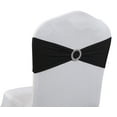 thumbnail image 6 of MDS Pack of 100 Spandex chair sashes bow sash Elastic Chair Bands ties with Buckle for wedding and Events Decoration Spandex Slider Sashes Bow - Black, 6 of 6