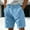 c01Blue, variant on USNSM Men's Corduroy Shorts Solid Color Button Zipper Elastic Waist Casual Sports Lightweight Summer Beach Shorts with Pocket Blue M