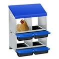 thumbnail image 2 of EDTara Metal Chicken Nesting Box Provides Sturdy Galvanized Steel Build and a Convenient Removable Roll-Out Tray, Ensuring Easy Egg Gathering and Cleaning for Backyard or Farm Poultry Setups, 2 of 9