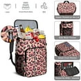 thumbnail image 5 of Travel Cooler Bag - Pink and Black Of Leopard Print Camping Beer Cooler Backpack with Bottle Opener- Waterproof Insulated Picnic Backpacks - Cooler Bag for Beach, 5 of 6