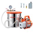 thumbnail image 1 of VEVOR 3.5 CFM Single Stage Vacuum Pump 3 Gallon Stainless Steel Degassing Chamber Kit, 1 of 9