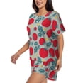 thumbnail image 2 of Lsque Tomato Women's Short-Sleeved Pajama Set - 2 Piece Soft and Lightweight Sleepwear Set-Medium, 2 of 9