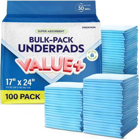 Almohadillas desechables Stack Man Chucks de 17 x 24 cm, paquete de 100