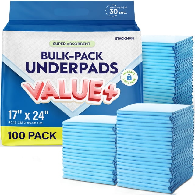 Almohadillas desechables Stack Man Chucks de 17 x 24 cm, paquete de 100