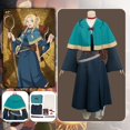 thumbnail image 2 of Disfraz de fantasía de Marcille Dungeon Meshi para mujer adulta, vestido, capa, pelucas, atuendo, ropa de carnaval de Halloween, 2 of 5