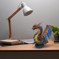 thumbnail image 6 of COFEST Graffiti Metal Dragon Table Decor, Colorful Stained Metal Animal Figurine, Desktop Art Decor for Home, Acrylic Profiles Dragon Ornament multicolor, 6 of 6