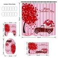 thumbnail image 2 of 4Pcs/Set 2022 Valentine's Day Shower Curtain Sets with Non-Slip Rugs,Bath Mat,Toilet Lid Cover and 12 Hooks, 2 of 3