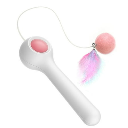 Feather Toys Automatic Retractable Replaceable cute Pet Toy