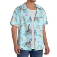thumbnail image 2 of PAYOHTO Girly Surface Pattern Design Mens Hawaiian Casual Short-sleeved Shirt Tropical Summer Beach Button Down Shirts, 2 of 7