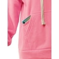 thumbnail image 4 of A2Y Women's Relax Fit Kangaroo Phone Pockets Hoodie Sweatshirts Neon Pink M, 4 of 5