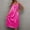 Hot Pink, variant on Women's Sleeveless Ice Silk Nightgown, Plus Size Loose Summer Sleepwear, Lace Trim Satin Loungewear Dress, Cooling Nightshirt, Oversized Comfy Pajamas, Breathable Silky House Dress for Ladies
