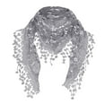 thumbnail image 2 of Chuancc Shawl Wraps For Women Oversized Silk Scarf Sheer Shawl Chiffon Scarves For Women Woven Silk Scarf Belt Hijab Scarf Scarves For Women Gray One Size, 2 of 3