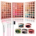 thumbnail image 1 of Paleta de sombras de ojos de 105 colores con juego de 5 brochas Maquillaje profesional Paleta de sombras de ojos mate Smokey Nude Juego de regalo de maquillaje de sombra de ojos en polvo colorido y du, 1 of 5