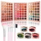 thumbnail image 1 of Paleta de sombras de ojos de 105 colores con juego de 5 brochas Maquillaje profesional Paleta de sombras de ojos mate Smokey Nude Juego de regalo de maquillaje de sombra de ojos en polvo colorido y du, 1 of 5