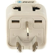 OREI Grounded Universal 2 in 1 Plug Adapter Type I for Australia, China, New Zealand and more - High Quality - CE Certified - RoHS Compliant WP-I-GN