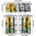 thumbnail image 3 of Sunflower Kitchen Curtains and Valances Set 3 Pieces Rustic Wood Farmhouse Kitchen Curtain Set Floral Kitchen Window Curtains Tier and Valance Curtain Set for Sunflower Home Kitchen Decor, 3 of 6