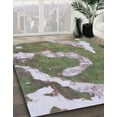 thumbnail image 3 of Ahgly Company Machine Washable Indoor Rectangle Abstract Dark Moccasin Green Area Rugs, 2' x 3', 3 of 7