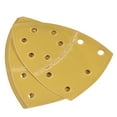 thumbnail image 1 of Unique Bargains 11 Holes Triangle Sandpaper 320 Grits Fine Abrasive 6-Inch Aluminum Oxide 5pcs, 1 of 6