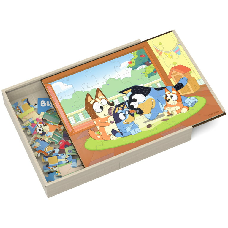6063218  Bluey, 36 Piece Jigsaw Puzzle Two Pack Toy Gift Set with Easy to  Store Tube Packaging