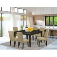 thumbnail image 4 of East West Furniture Dining Room Set Cappuccino, PFDR7-CAP-03, 4 of 4