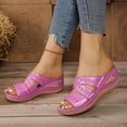 thumbnail image 5 of Jsaierl Women's Embroidered Wedge Slide Sandals, Open Toe Orthopedic Sandals with Arch Support, Comfortable Non-Slip Casual Summer Shoes for Outdoor Walking & Daily Wear, 5 of 8