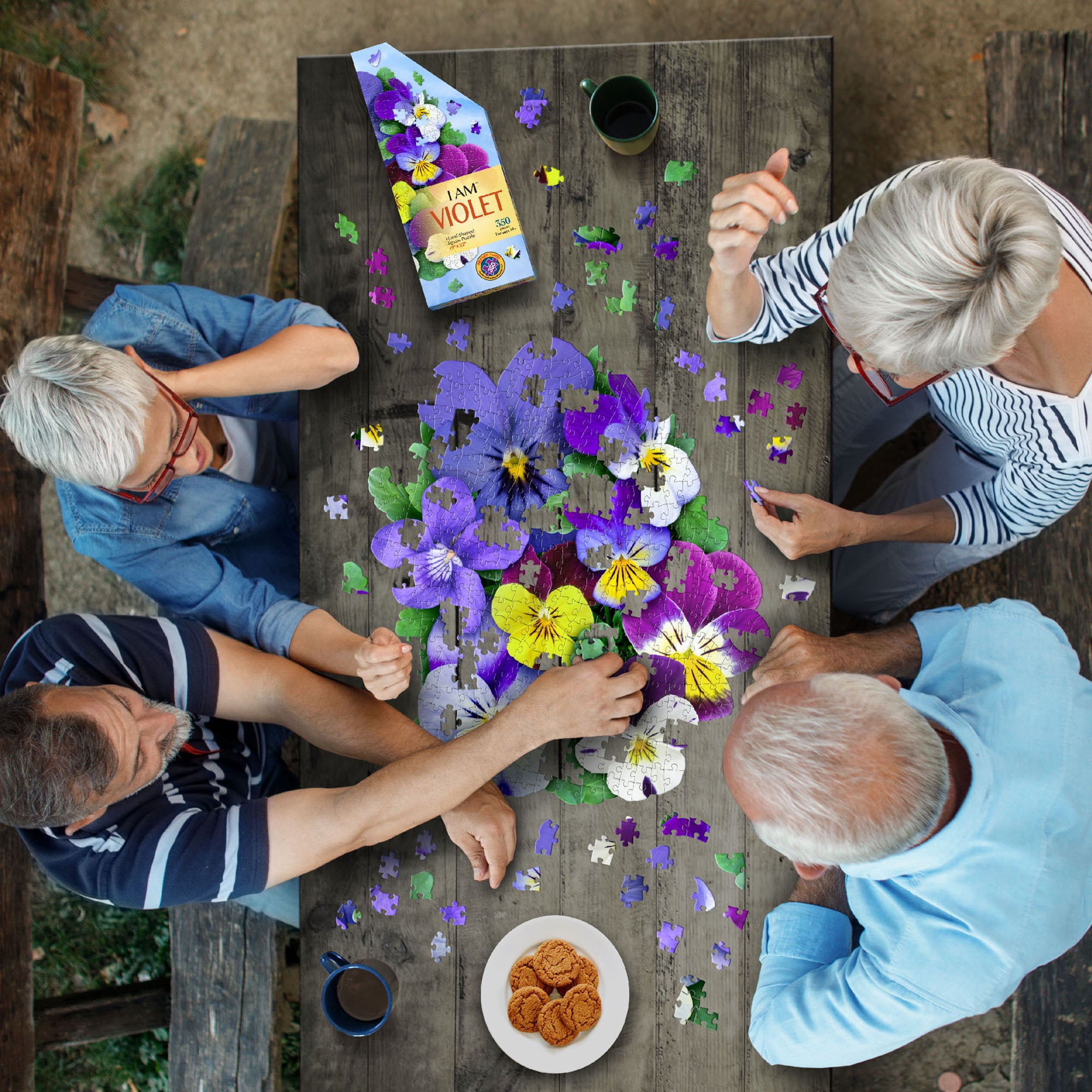 Madd Capp 350-Piece I Am Violet Floral Shaped Jigsaw Puzzle