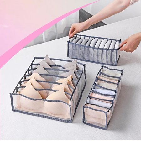 

GNEIKDEING Underwear Storage Box with Compartments Socks Bra Underpants Organizer Drawers，Gift on Clearance