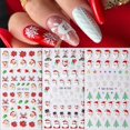 thumbnail image 5 of Colorful Nail Care Stickers Featuring Snowflakes Santa Snowman Christmas Trees Hats and Balloons - 5D Resin Nail Stickers for Festive, 5 of 7