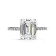 thumbnail image 2 of AFFY IGI Certified Lab Grown Diamond Solitaire Engagement Rings For Women, Center 9x7mm Emerald Cut Half Eternity Stackable Wedding Ring In 18K Solid White Gold F-G, VS-SI Quality (2.85 Cttw) -8.5, 2 of 6