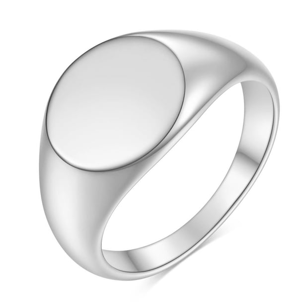 Anillo liso de acero inoxidable con diseño sencillo de 12 mm de acero de titanio y oro de 18 quilates para amantes del Joker con logotipo láser