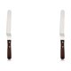 thumbnail image 2 of Kearding Espátula para glaseado de acero inoxidable, raspador para hornear pasteles, crema, mantequilla, raspador, utensilios profesionales Tipo 2 8 pulgadas 2Conjunto, 2 of 5