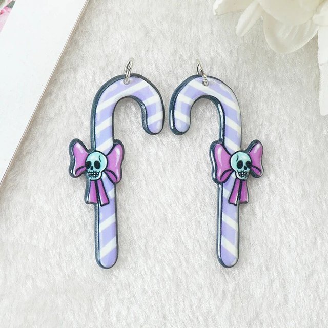 Adornos de Navidad de Papá Noel, coronas, muleta de jengibre, copo de nieve, accesorios acrílicos con reverso plano, joyería Diy, 12 Uds.