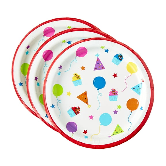 Colorful Party Disposable Paper Plates, 7", Multicolor, 10 Pieces, by Way To Celebrate