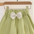 thumbnail image 5 of Tdoqot Girls Drees Shorts with Bow- Casual Elastic Waist Wide Leg Summer Kids Shorts Green Size 6, 5 of 5