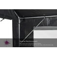 thumbnail image 5 of 10'x 20' Heavy Duty Carport with Roll-up Ventilated Windows, Portable Garage with Removable Sidewalls & Doors for Car, Truck, Boat, Car Canopy with All-Season Tarp, Grey, 5 of 7