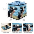thumbnail image 3 of Cattle Foldable, with Handle, 10.8"x10.5"x10.6", Large Capacity Storage Box Cube Organizer Storage Containers, 3 of 6