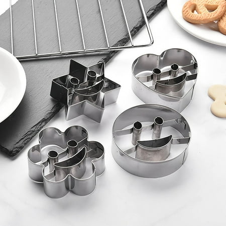 

4PCS Stainless Steel Cake Cookie Cutter Mold DIY Baking Tool