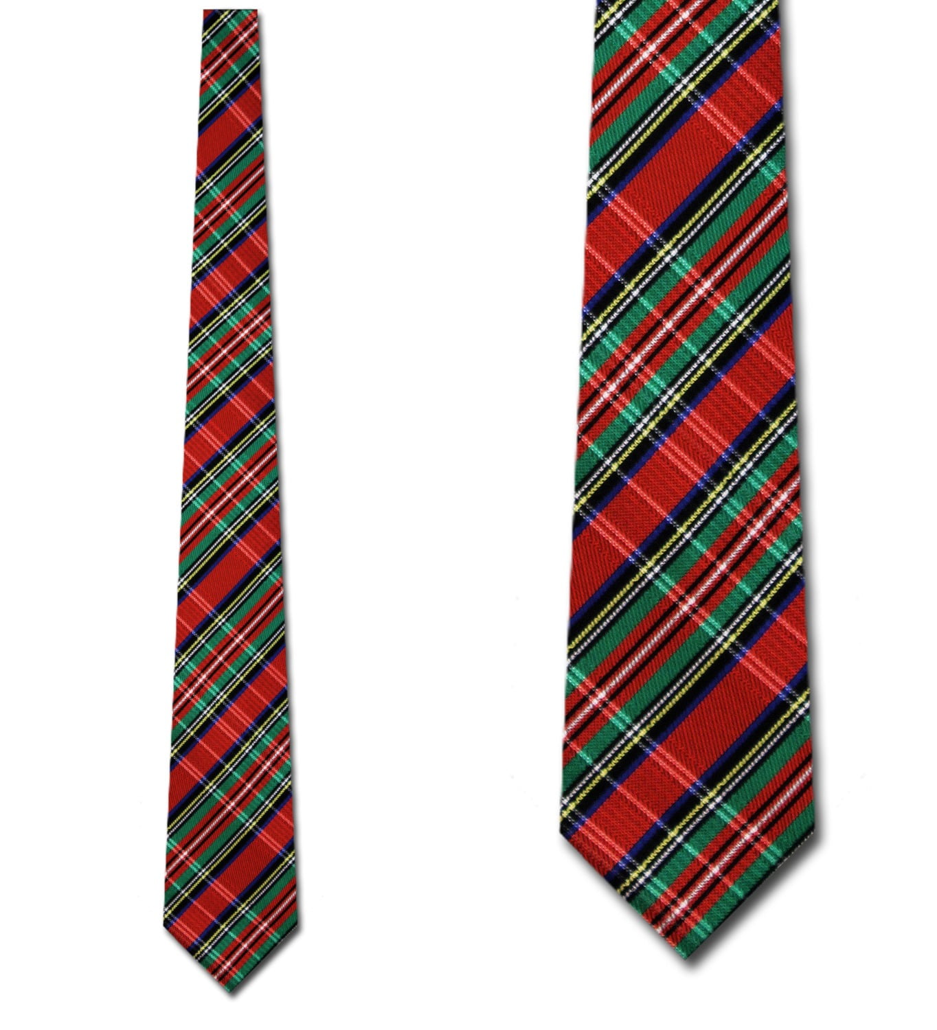 Red Plaid Necktie Mens Tie