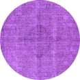 thumbnail image 1 of Ahgly Company Indoor Round Oriental Purple Industrial Area Rugs, 7' Round, 1 of 4