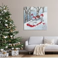 thumbnail image 3 of Stupell Industries Happy Snowman Trio Sledding Holiday Painting Gallery Wrapped Canvas Art Print Wall Art, 36 x 36, 3 of 8