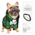 thumbnail image 3 of Fotbe St Patrick's day Sudadera con Estampado para Perros Pequeños – Suéter con Capucha para Mascotas, Tela Suave de Forro Polar con Bolsillo-Small, 3 of 7