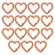 thumbnail image 1 of Clip en forma de corazón Uxcell [Paquete de 15] - Clip de llavero con gancho de resorte [Naranja/Aleación de aluminio], 1 of 6