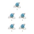 thumbnail image 2 of Guardoinrt Modern Minimalist Brooch Pin Unique And Fashionable Statement Piece Stylish Versatile Flower Brooch water blue 5Set, 2 of 6