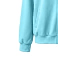 thumbnail image 6 of Women's Fleece Zip up Sweatshirt Jackest No Hood, Casual Long Sleeve Coat Outerwear with Pockets, Fall Comfy Versatile Jackets Daily Wear, 6 of 7