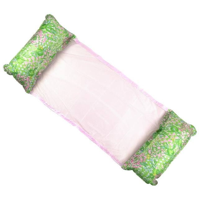 Colchoneta Flotante Estilo Hamaca Lilly Pulitzer con Almohadas, Diseño Lima Feeling Good