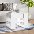 thumbnail image 1 of vidaXL Coffee Table High Gloss White 55.5x55x45 cm Engineered Wood, 1 of 4